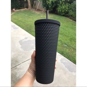 Starbucks spikey black matte tumbler 24oz New